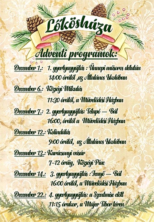 adventi programok