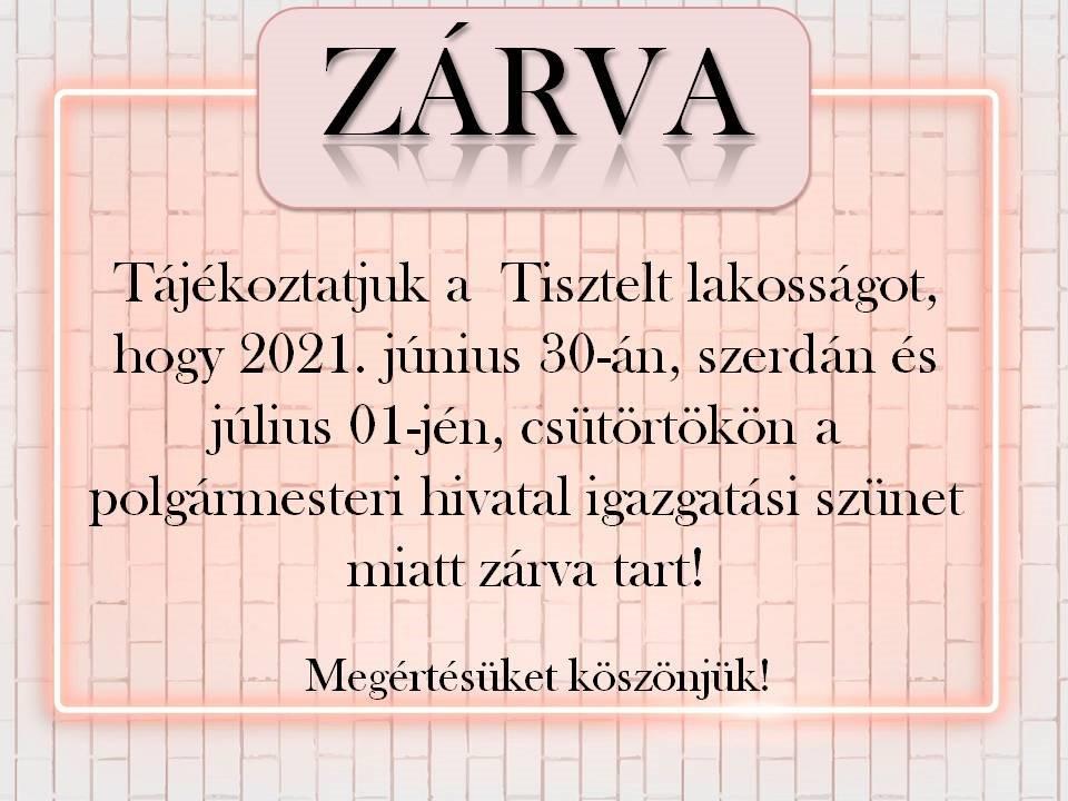 igazgatasi szunet 20210629