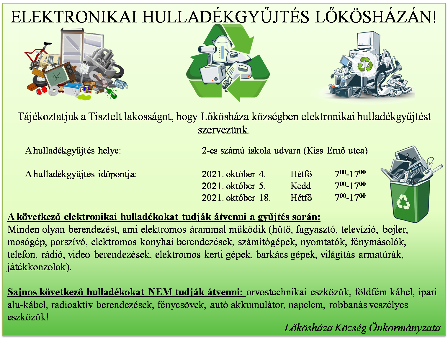 elektronikai hulladékgyűjtés