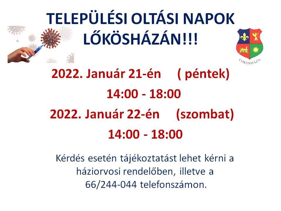 TELEPÜLÉSI OLTÁSI NAPOK LŐKÖSHÁZÁN