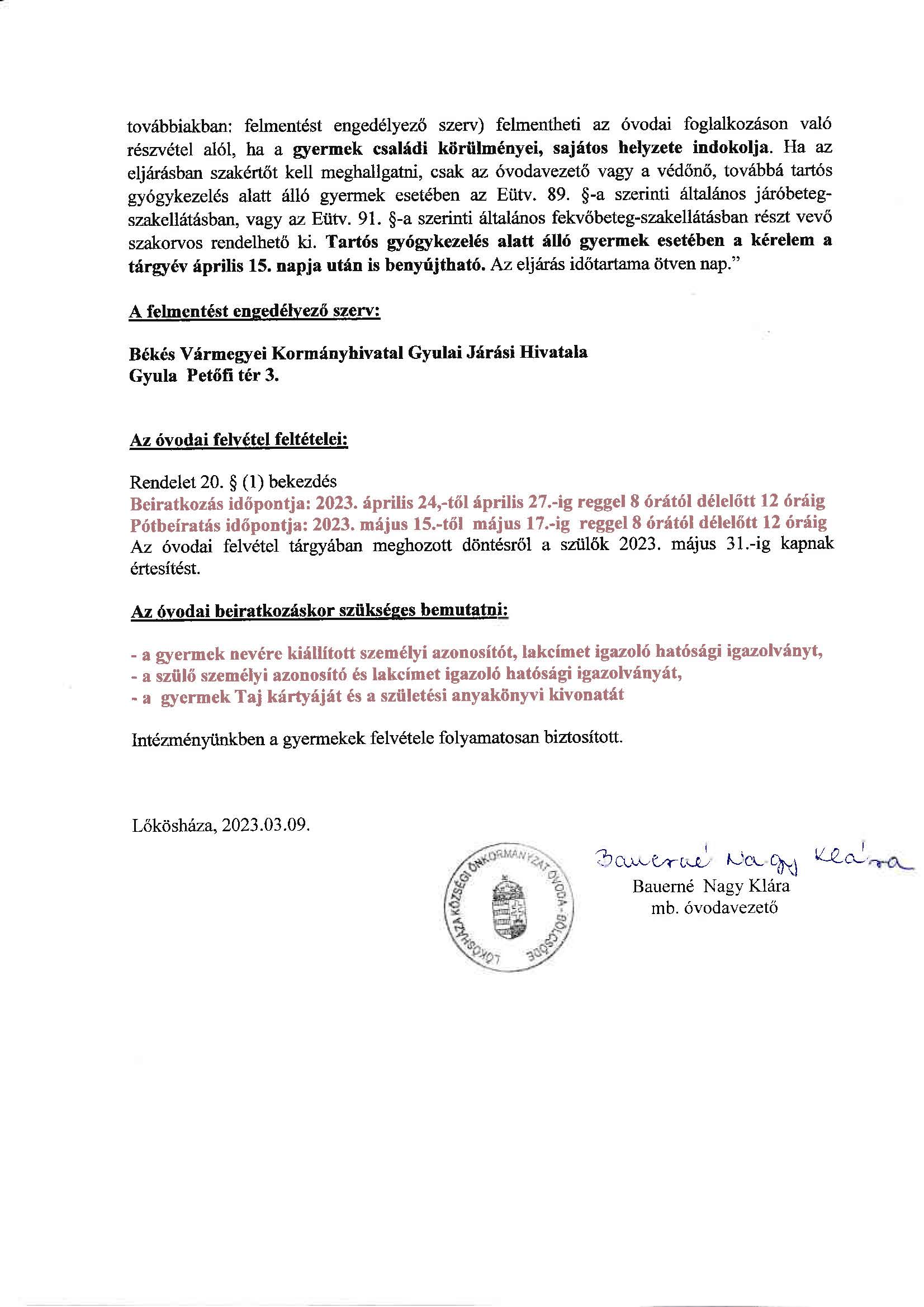 ovodai beiratkozas 23 1