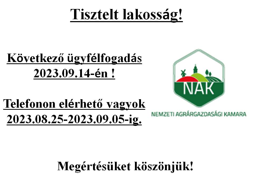 ügyféfogadás NAK